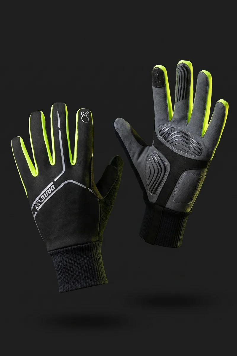 Guantes Darevie reflectivos de invierno dedo largo
